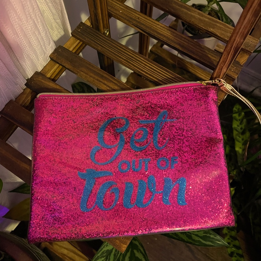 Flight 001 Glitter Travel Pouch - Get Out Of Town